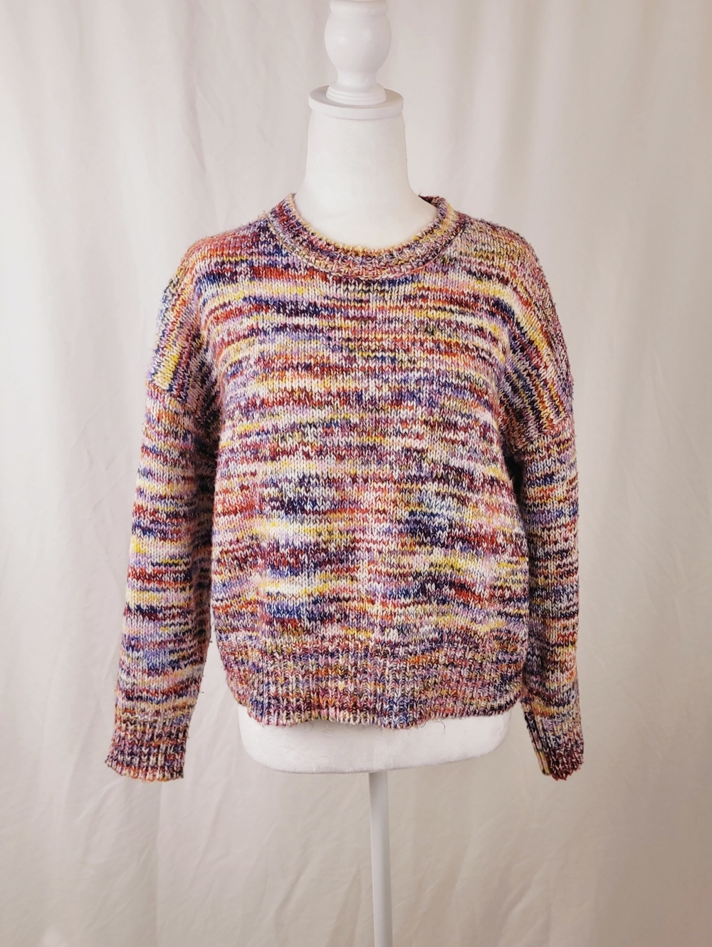 Multicolor Crewneck Knit Sweater